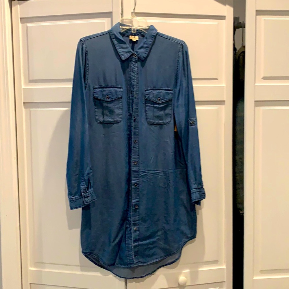 Daniel Cremieux Chambray Tunic Shirt Dress